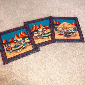 Aztec art, 3 wall hanging art